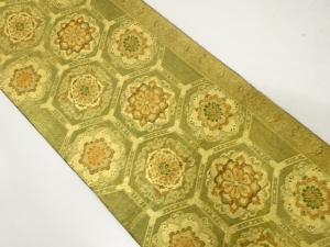 亀甲に華紋織り出し袋帯